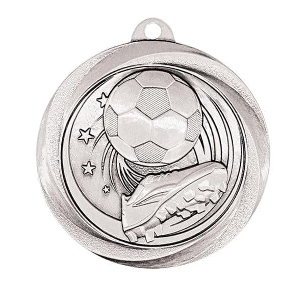 Soccer Vortex silver medallion 2 inch