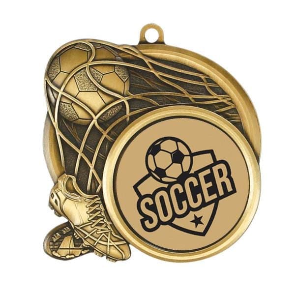 Soccer YOUR TEAM LOGO medal 2 1/2 inch