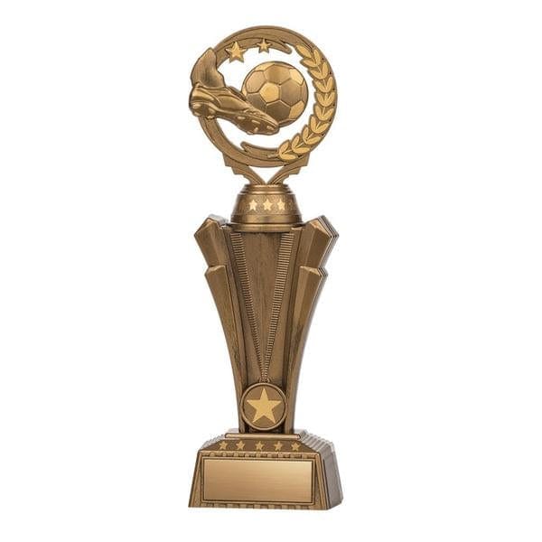 Soccer Nexus Tower Antique gold trophy 9 1/2 inch–11 1/2 inch