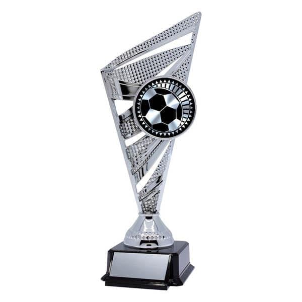 Soccer Solar silver trophy 9–10 inch