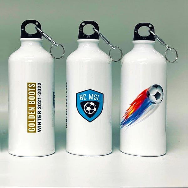 Personalized soccer 600 ml (20 oz) aluminum water bottle