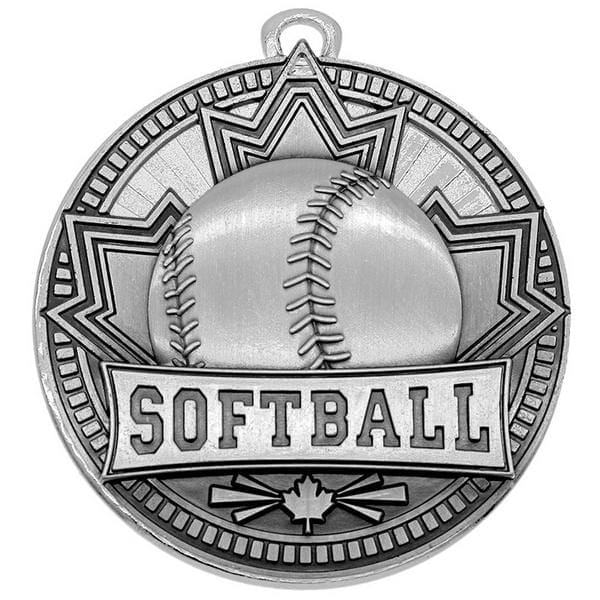 Softball medallion Patriot Sport 2 3/4 inch – silver