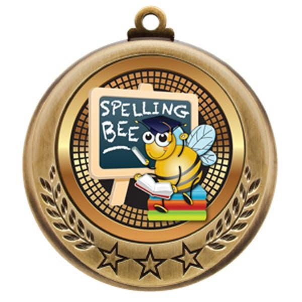 Spelling Spectrum Bee medallion 2 3/4 inch