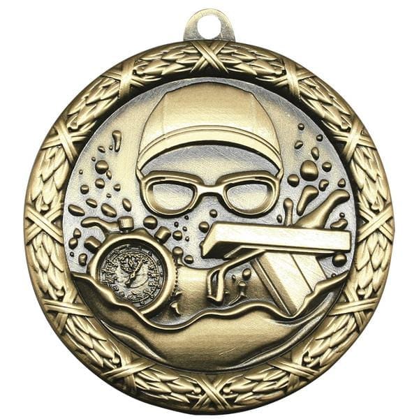 Swimming Classic Heavyweight Medals medallion 2 1/2 inch