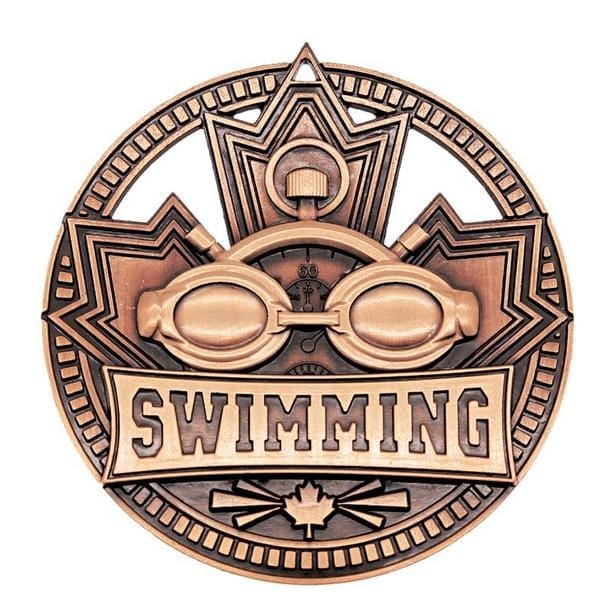 Swimming medallion Patriot Sport 2 3/4 inch – bronze