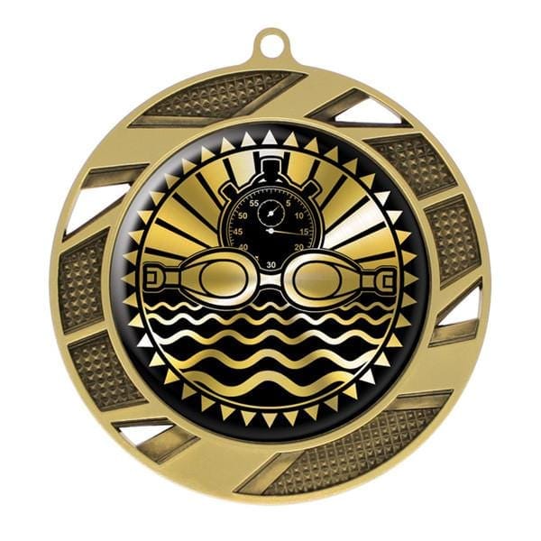 Swimming Solar medal 2 3/4 inch – gold