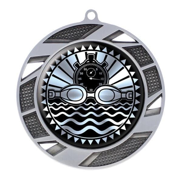 Swimming Solar medal 2 3/4 inch – silver