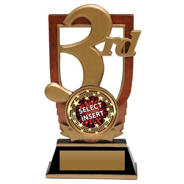 3rd Place trophy with Activity insert 2 inch