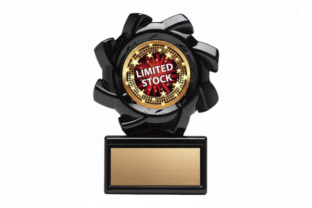 Black Sun Stand with Activity insert trophy 2 inch