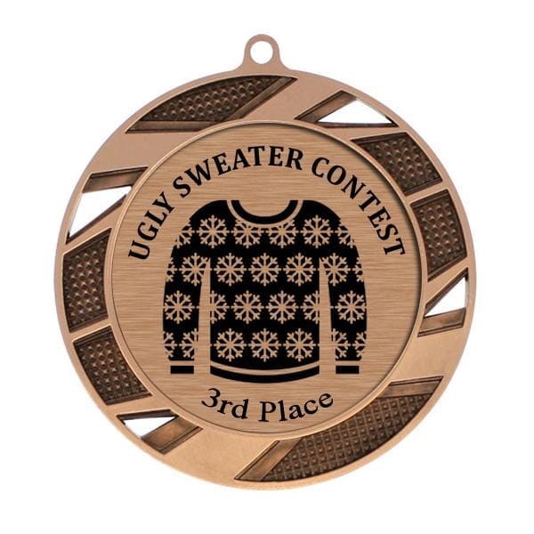 3rd Place bronze Solar medal 2 3/4 inch