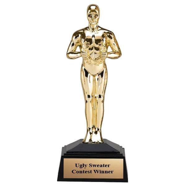 Ugly Sweater - Mini Oscar Trophy 7 1/4