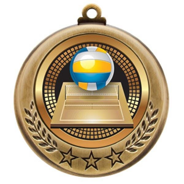 Volleyball Spectrum medallion 2 3/4 inch