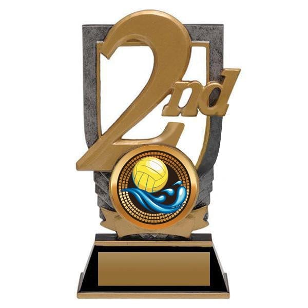 Water Polo 2nd Place trophy with insert 2 inch