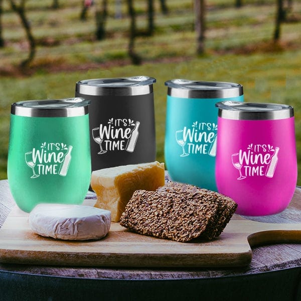 Wine Tumbler 16 oz - It's Wine Time (A4104) Trophies & Awards Quest Awards - Giftware