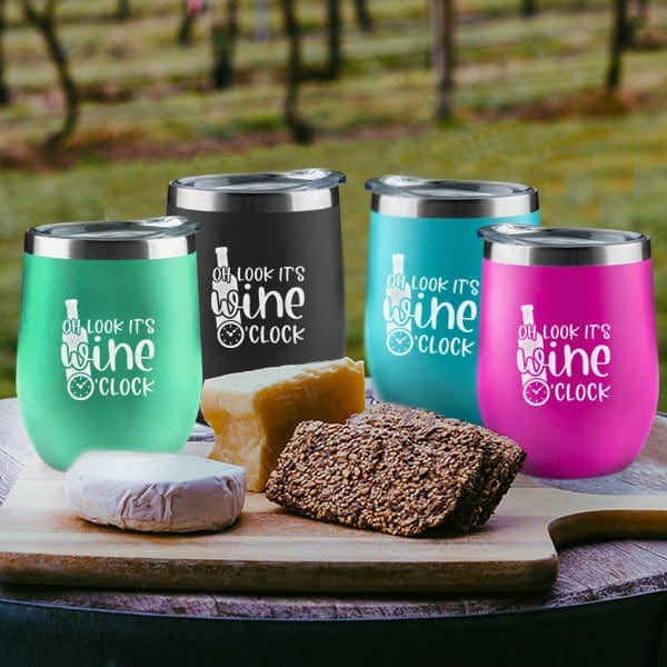 Wine Tumbler 16 oz - Oh Look it's Wine O'Clock (A4115) Trophies & Awards Quest Awards - Giftware